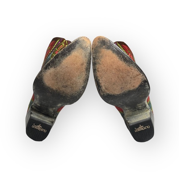 Old Gringo 𖤐 Tiegan Tribal Embroidery Cowboy Boots 𖤐 Leather Vesuvio Brass 𖤐 - Picture 13 of 17